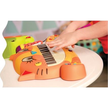 B-Toys - Pianoforte per bambini con microfono Cat 4xAA