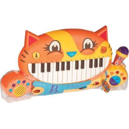 B-Toys - Pianoforte per bambini con microfono Cat 4xAA