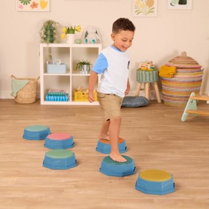 B-Toys - Pietre di equilibrio per bambini BALANCE & HOP 6 pezzi