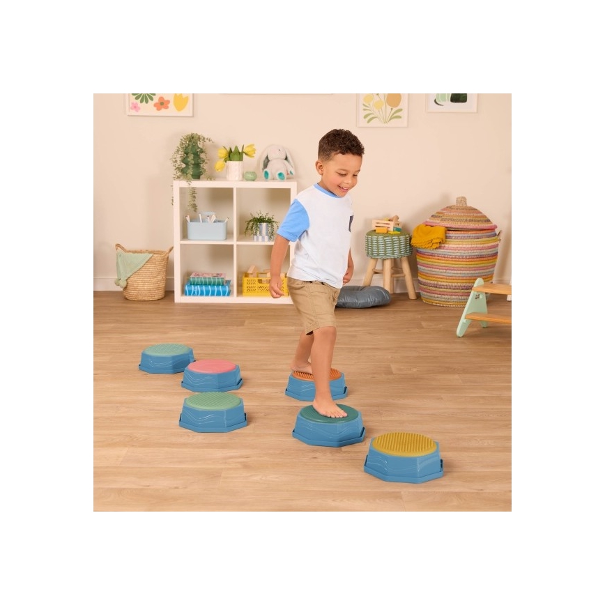 B-Toys - Pietre di equilibrio per bambini BALANCE & HOP 6 pezzi