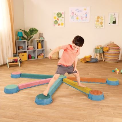 B-Toys - Pietre di equilibrio per bambini BALANCE & HOP 6 pezzi