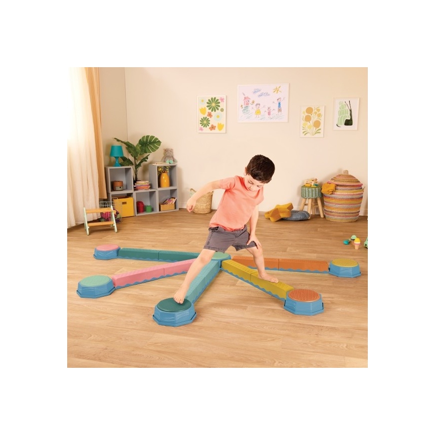 B-Toys - Pietre di equilibrio per bambini BALANCE & HOP 6 pezzi