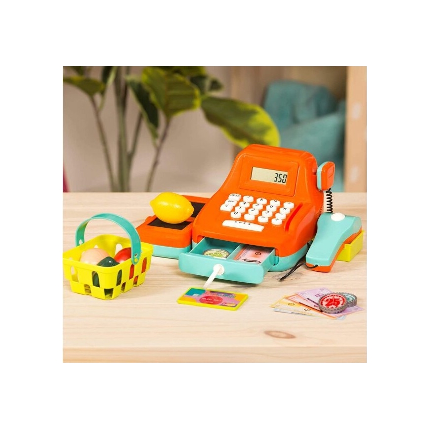 B-Toys - Registratore di cassa per bambini con suoni e calcolatrice