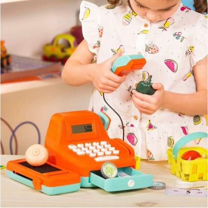 B-Toys - Registratore di cassa per bambini con suoni e calcolatrice