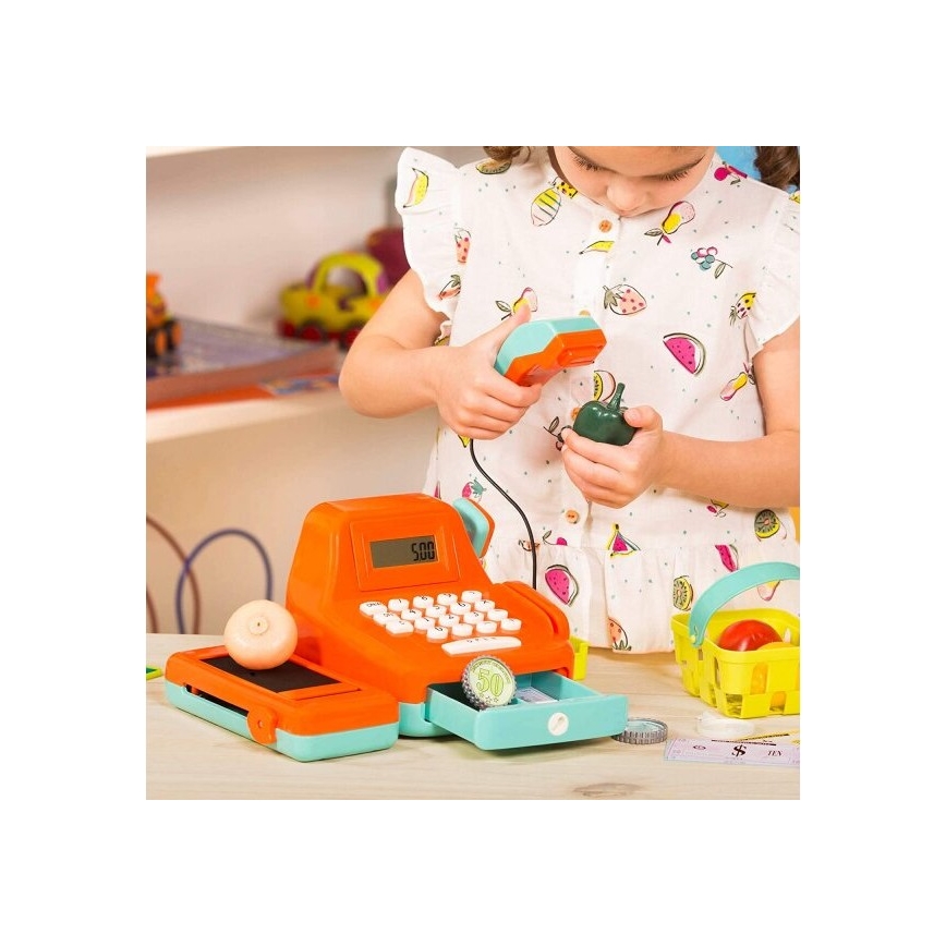 B-Toys - Registratore di cassa per bambini con suoni e calcolatrice