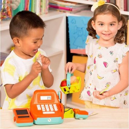 B-Toys - Registratore di cassa per bambini con suoni e calcolatrice
