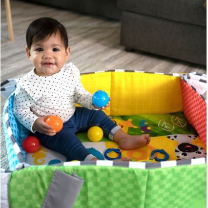 Baby Einstein - Coperta per bambini per giocare 5in1 PATCH'S COLOR PLAYSPACE 3xAAA