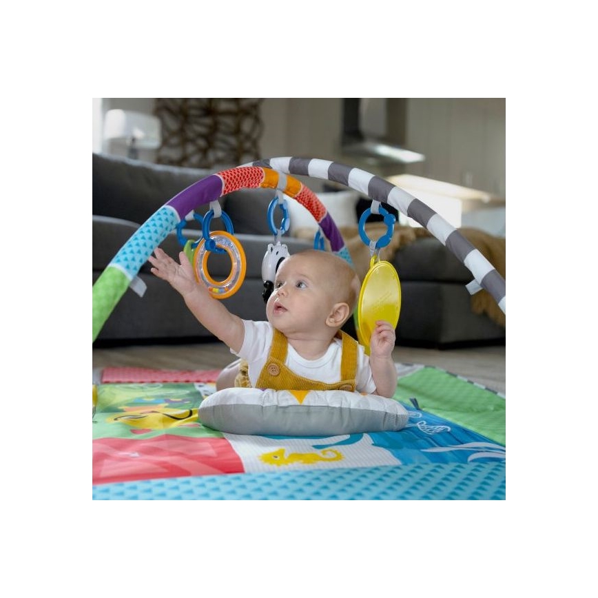Baby Einstein - Coperta per bambini per giocare 5in1 PATCH'S COLOR PLAYSPACE 3xAAA