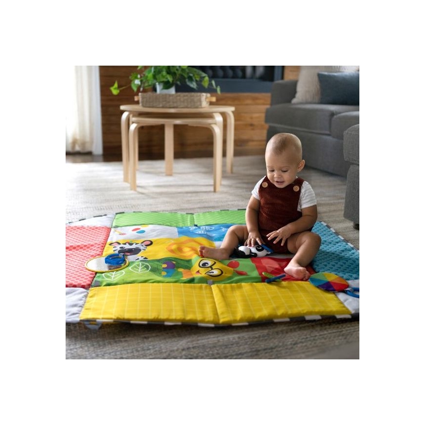 Baby Einstein - Coperta per bambini per giocare 5in1 PATCH'S COLOR PLAYSPACE 3xAAA