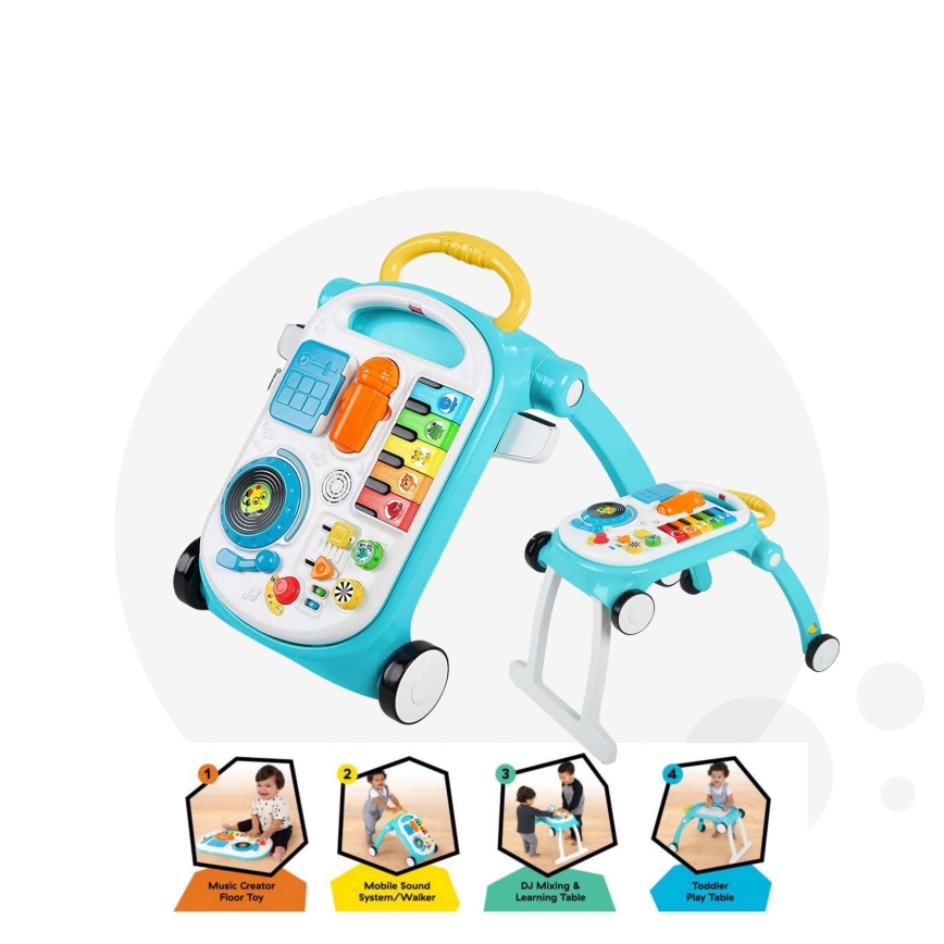 Baby Einstein - Passeggino con attività 4in1 MUSICAL MIX ‘N ROLL 3xAA