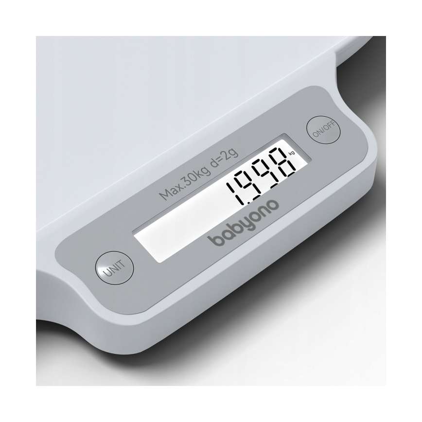 BabyOno - Bilancia elettronica per bambini fino a 30 kg 3xAAA