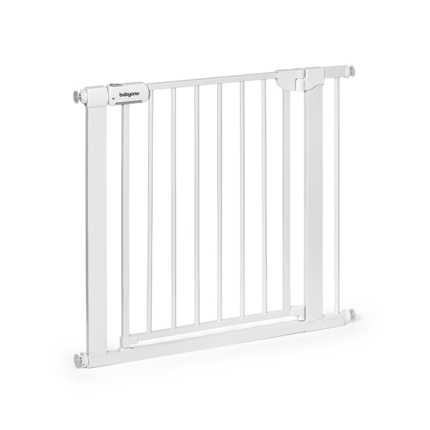 BabyOno - Cancello di sicurezza regolabile 75-96 cm, bianco