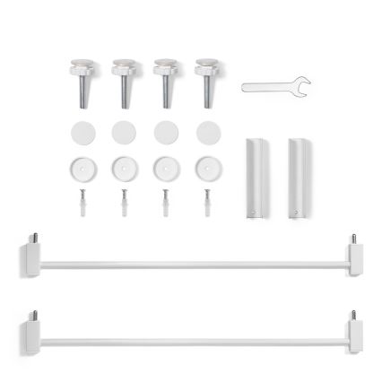 BabyOno - Cancello di sicurezza regolabile 75-96 cm, bianco