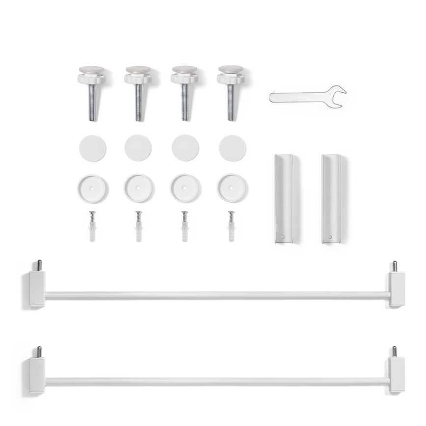 BabyOno - Cancello di sicurezza regolabile 75-96 cm, bianco