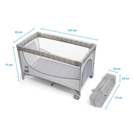 BabyOno - Culla da viaggio BASIC grigio