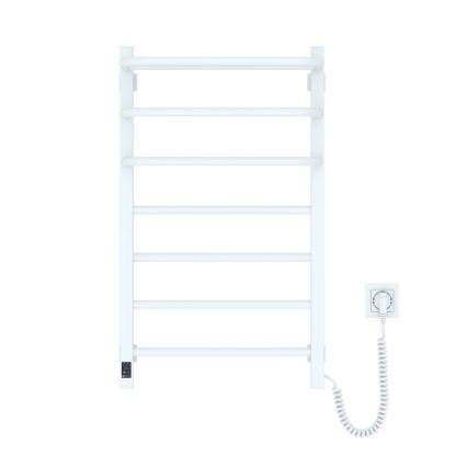 Radiatore elettrico da bagno FORTIS con termostato 350 W/230 V, 80,6 cm, IP44, bianco, lato destro