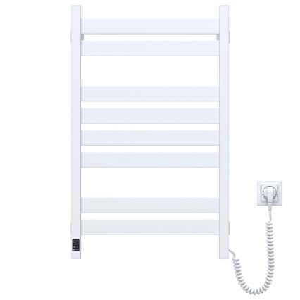 Scaldasalviette da bagno LARGO con termostato 432 W/230 V 80,6 cm IP44 bianco, destro, profilo quadrato