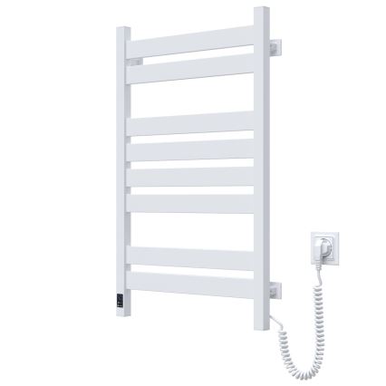 Scaldasalviette da bagno LARGO con termostato 432 W/230 V 80,6 cm IP44 bianco, destro, profilo quadrato
