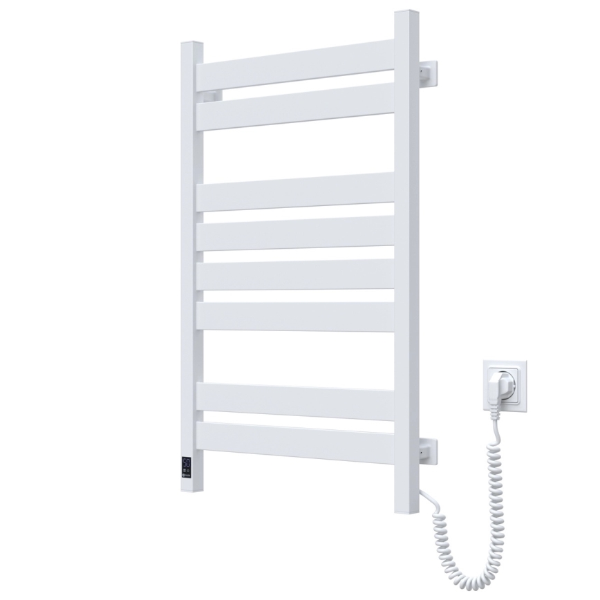 Scaldasalviette da bagno LARGO con termostato 432 W/230 V 80,6 cm IP44 bianco, destro, profilo quadrato