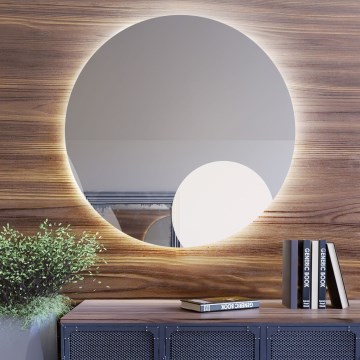 Baltica Design - Specchio da bagno a parete con illuminazione integrata BRIGHT LED/15W/230V 4500K Ø 70 cm IP65