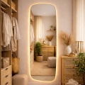 Baltica Design - Specchio da bagno a parete con retroilluminazione LED STONE CALM LED/15W/230V 2700K 155x50 cm IP65