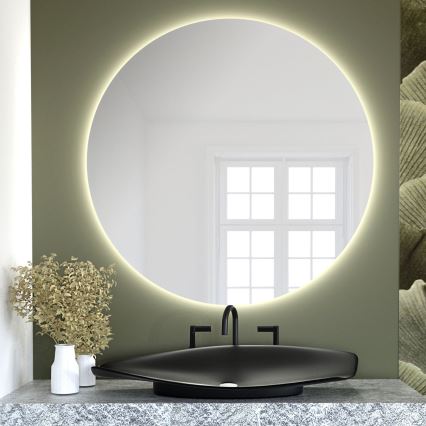 Baltica Design - Specchio da parete per bagno retroilluminato BRIGHT LED/15W/230V 3000K Ø 100 cm IP65