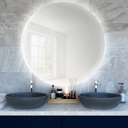 Baltica Design - Specchio da bagno a parete retroilluminato BRIGHT LED/15W/230V 6500K Ø 80 cm IP65