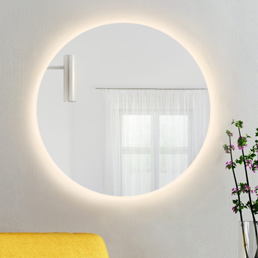 Baltica Design - Specchio da parete per bagno retroilluminato BRIGHT LED/15W/230V 3000K Ø 100 cm IP65