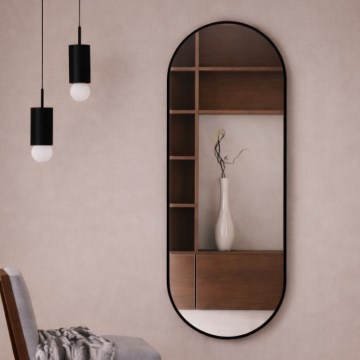 Baltica Design - Specchio da parete TINY BORDER 140x60 cm nero