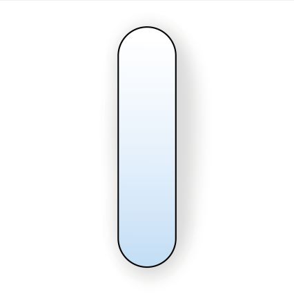 Baltica Design - Specchio da parete TINY BORDER 155x40 cm nero