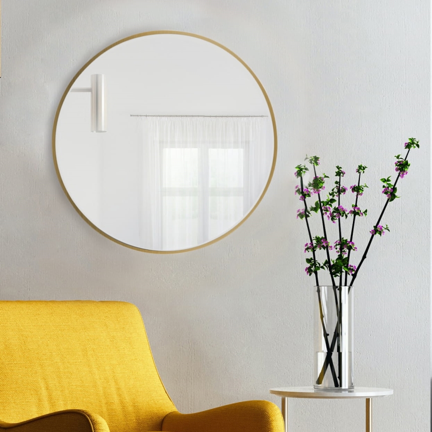 Baltica Design - Specchio da parete TINY BORDER Ø 60 cm oro