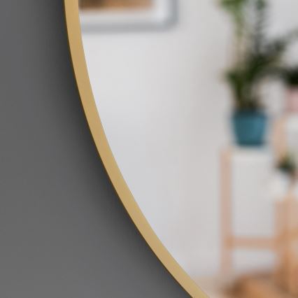 Baltica Design - Specchio da parete per bagno con illuminazione a LED integrata BRIGHT LED/15W/230V 4500K Ø 80 cm IP65, finitura oro