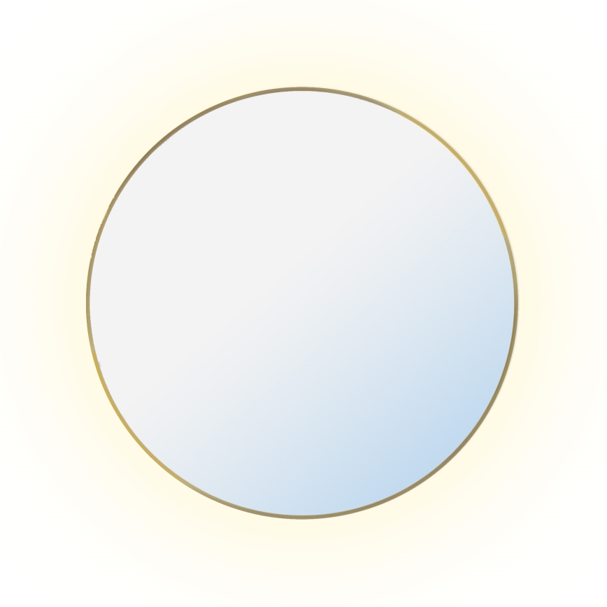 Baltica Design - Specchio da parete per bagno con retroilluminazione BRIGHT LED/15W/230V 4500K Ø 70 cm IP65 dorato