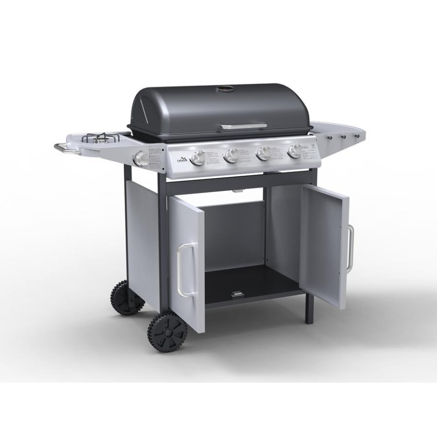 Barbecue a gas 4 bruciatori in acciaio inox