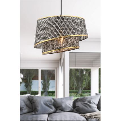 BARETTE Lampadario 1xE27/60W/230V Grigio/Oro