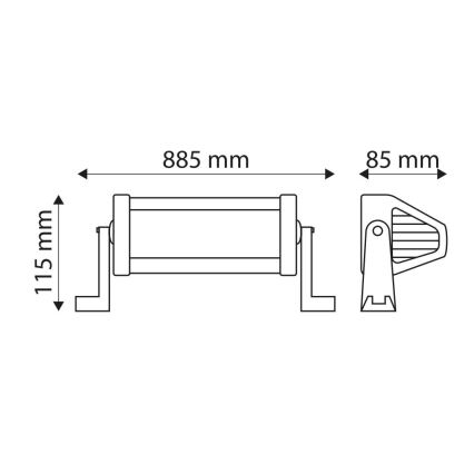 Barra da lavoro LED EPISTAR LED/180W/10-30V IP67 6000K