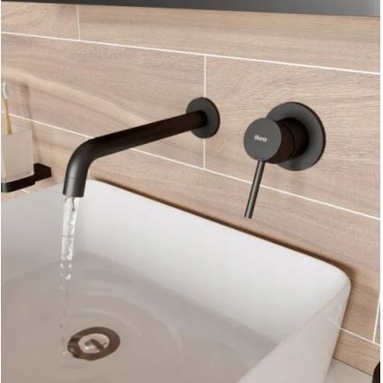 BAT-B0969 - Miscelatore per lavabo da incasso LUNGO nero opaco