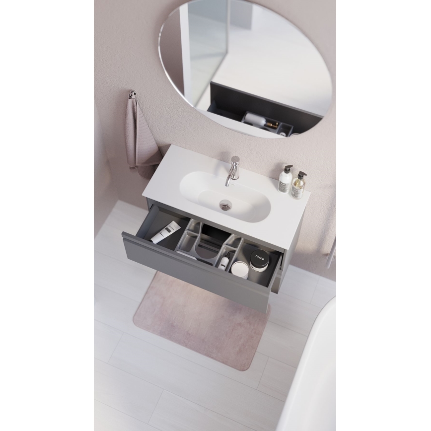 BATH DELUXE 01-080-00-58-00 - Specchio da bagno NORDBORG diametro 80 cm