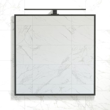 BATH DELUXE 01-080-05-02-00 -Specchio da bagno BORGSTED 80x80 cm nero