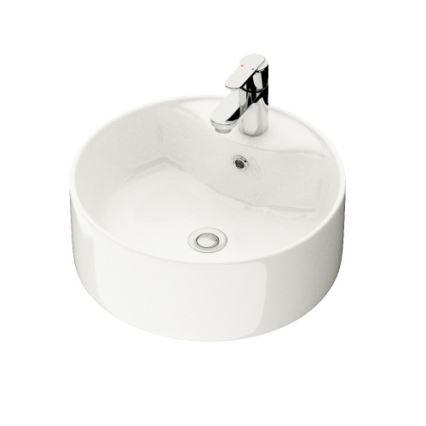 BATH DELUXE 06-038-09-11-00 - Lavabo da appoggio VIKEDAL Ø 38 cm ceramica/bianco