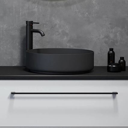 BATH DELUXE 06-040-16-02-00 - Lavabo da appoggio LJORDAL Ø 40 cm acciaio inossidabile/nero opaco