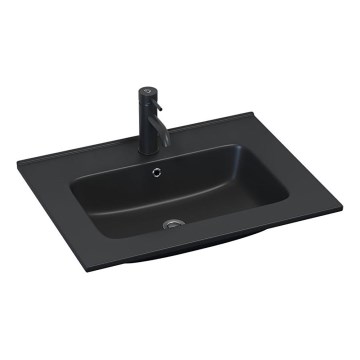 BATH DELUXE 06-060-27-02-00 - Lavabo da incasso LILLESNAD 61x46 cm ceramica/nero