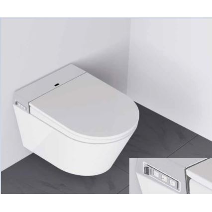 BATH DELUXE 21-040-02-11-00 - WC sospeso con bidet e sedile per WC SoftClose TISVILDELEJE 1600W/230V bianco + telecomando