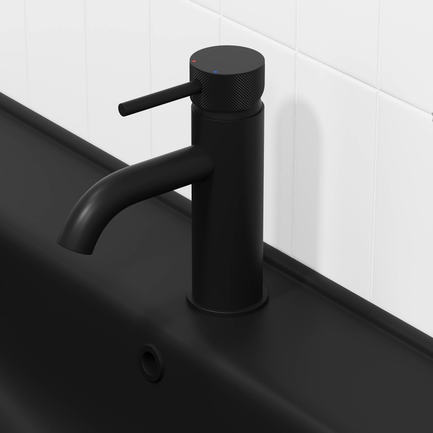 BATH DELUXE 28-005-03-02-00 - Rubinetto del lavandino ANHOLT 15,6 cm opaco nero