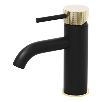 BATH DELUXE 28-005-03-72-00 - Rubinetto del lavandino ANHOLT 15,6 cm nero/ottone