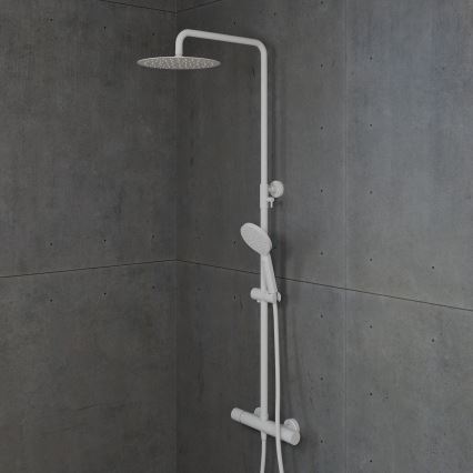 BATH DELUXE 31-120-05-01-00 - Set doccia con rubinetto termostatico DRAGOR bianco opaco