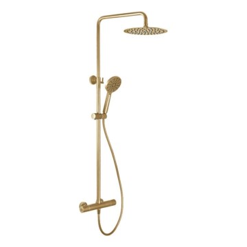 BATH DELUXE 31-120-05-70-00 - Set doccia con rubinetto termostatico DRAGOR ottone spazzolato