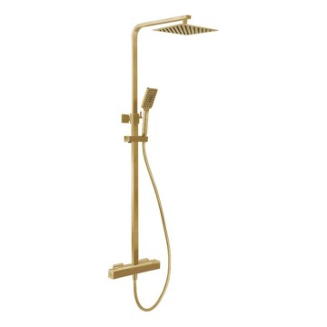 BATH DELUXE 31-120-06-70-00 - Set doccia con rubinetto termostatico NAESBY pettinato ottone