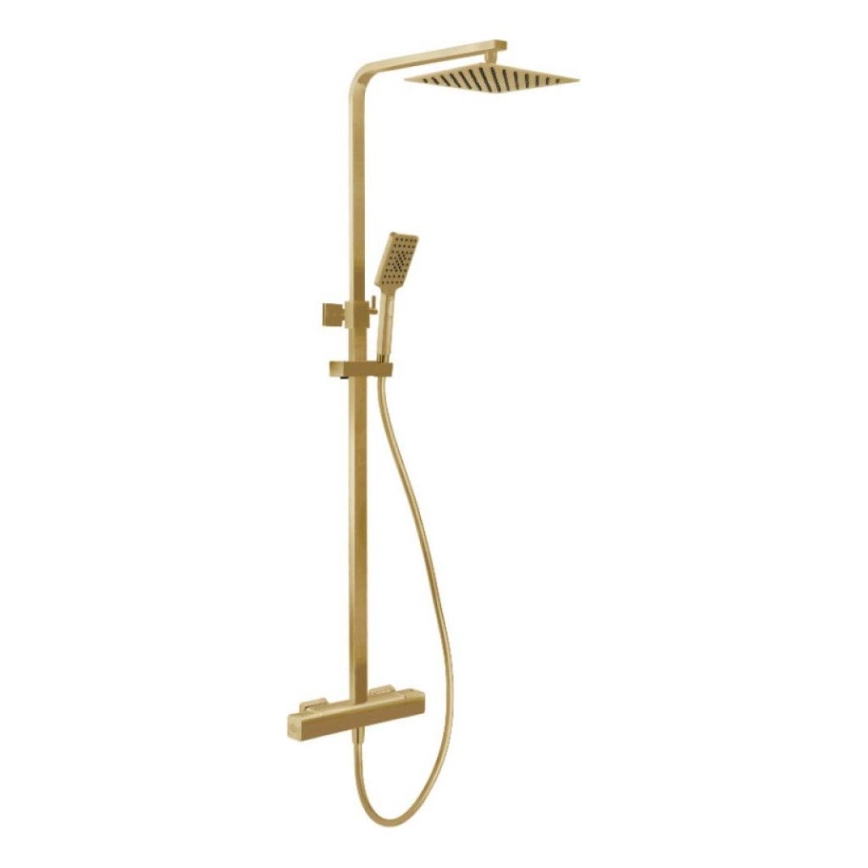BATH DELUXE 31-120-06-70-00 - Set doccia con rubinetto termostatico NAESBY pettinato ottone