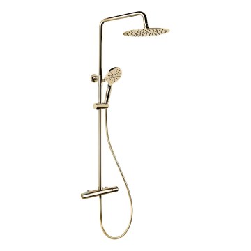 BATH DELUXE 31-120-07-64-00 - Set doccia con rubinetto termostatico DRAGOR lucente ottone